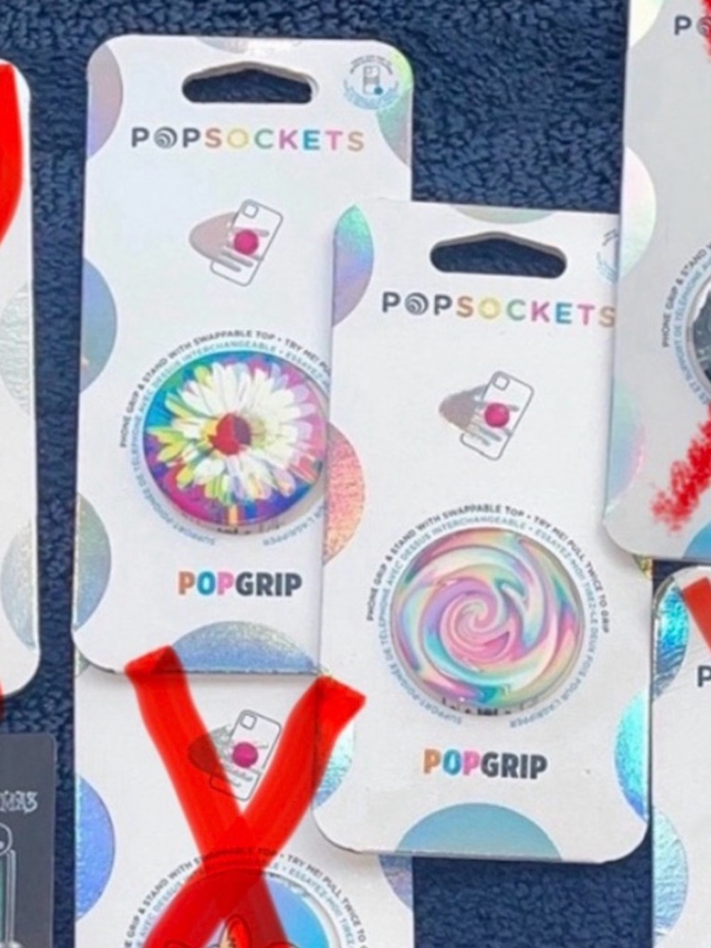 PICK ONE ☝️ PopGrip Set - Rainbow and Holographic Designs
